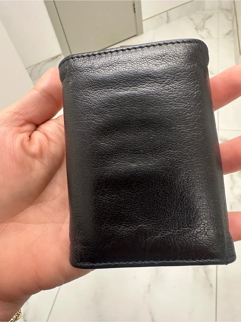 True Religion Sway Trifold Leather Wallet Black TR201014
